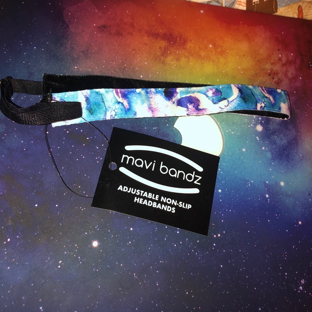 Mavi Bandz Nonslip Adjustable Headband blue purple